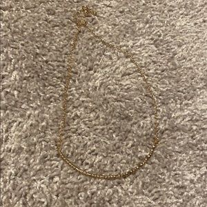 Thin semi circle bar necklace